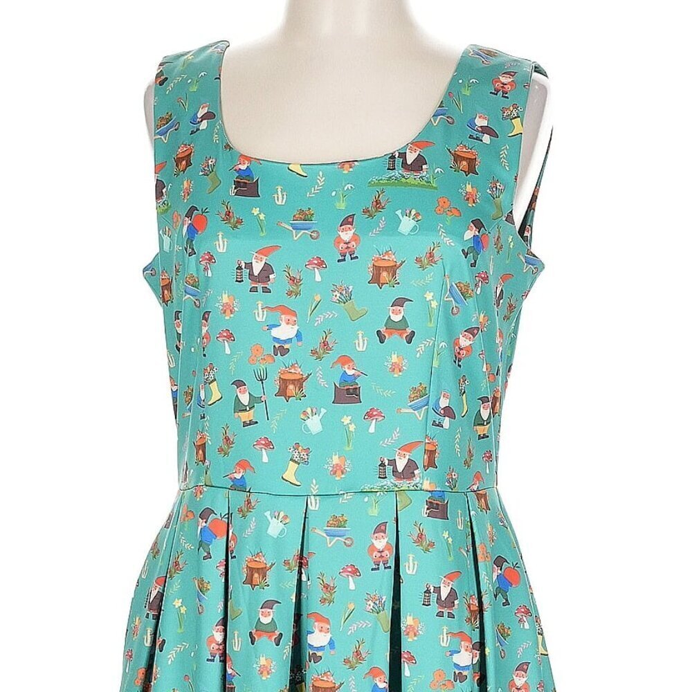 Dolly and Dotty Amanda Green Garden Gnome Circle Dress - Picture 4 of 7